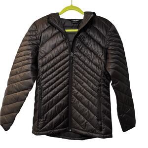 Boulder Gear Black Hooded Puffer Jacket Zip Front S